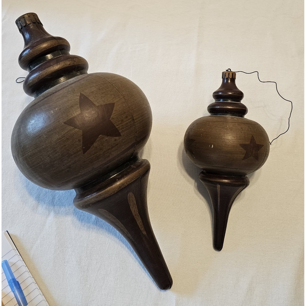 Christmas Large Plastic Ornament Set Rustic Like Stars